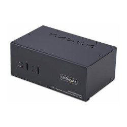Startech 2-Port Dual-Monitor DisplayPort en HDMI KVM Switch, 4K 60Hz - Prepínac KVM audio USB - 2 x KVM zvuk USB - 1 místní uživatel - desktop - kompatibilní s TAA