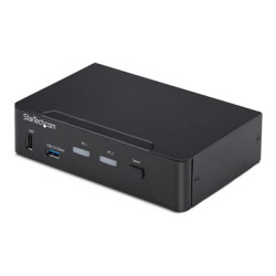Startech - Prepínac KVM audio USB - 2 x KVM zvuk USB - 1 místní uživatel - desktop - kompatibilní s TAA