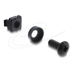 Delock - Sada pro montáž hardwaru do racku - pro 10" a 19" 100 kusu - cerná