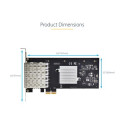 Startech 4-Port GbE SFP Network Card, PCIe 2.0 x2, Intel I350-AM4 4x 1GbE Controller, 1000BASE Copper Fiber Optic, Quad-Port Gigabit Ethernet NIC, Desktop Server Backplanes - Windows and Linux Compatible (P041GI-NETWORK-CARD) - Sítový adaptér - PCIe 2.0 x2 - Gigabit SFP x 4 - cerná