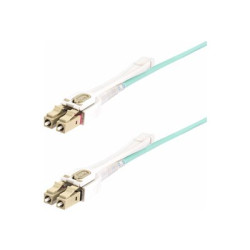 Startech 10m (30ft) LC to LC (UPC) OM4 Multimode Fiber Optic Cable w Push Pull Tabs, 50 125?m, 100G Networks, Bend Insensitive, Low Insertion Loss - LSZH Fiber Patch Cord (450FBLCLC10PP) - Patch kabel - LC UPC multi-mode (M) do LC UPC multi-mode (M) - 10 m - 10 m - 2.9 mm - optické vlákno - duplex - 50 125 mikron - OM3 OM4 - neobsahuje halogen, lisovaný, až 100 Gbps rychlost prenosu dat - vode - barva