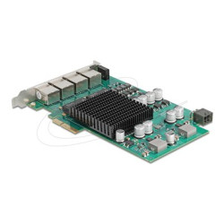Delock - Sítový adaptér - PCIe 2.1 x4 - 1000Base-T (PoE+) x 4
