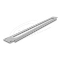 Delock - Kabel vedení pro správu kabelu ve skríni - s otvorem a ochranou okraju - gray (RAL 7035) - 1U - 19"