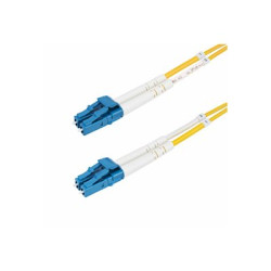 Startech 25m (82ft) LC to LC (UPC) OS2 Single Mode Duplex Fiber Optic Cable, 9 125?m, Laser Optimized, 10G, Bend Insensitive, Low Insertion Loss - LSZH Fiber Patch Cord (SMDOS2LCLC25M) - Patch kabel - jednoduchý režim LC UPC (M) do jednoduchý režim LC UPC (M) - 25 m - 25 m - 2 mm - optické vlákno - duplex - 9 125 mikron - OS1 OS2 - neobsahuje halogen, pasivní - žlutá