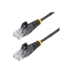 Startech 2m Slim LSZH CAT6 Ethernet Cable, 10 Gigabit Snagless RJ45 100W PoE Patch Cord, CAT 6 10GbE UTP Network Cable w Strain Relief, Black, ETL, Low Smoke Zero Halogen - Category 6 - 28AWG (N6PAT200CMBKS) - Patch kabel - RJ-45 (M) do RJ-45 (M) - 2 m - CAT 6 - provedení bez hrbolku - cerná