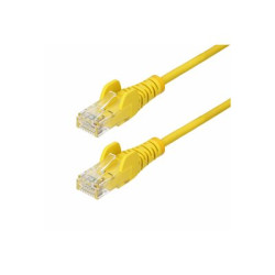 Startech 50cm Yellow Slim CAT6 Ethernet Cable, Snagless, 28AWG, LSZH - Patch kabel - RJ-45 (M) do RJ-45 (M) - 50 cm - 3.6 mm - UTP - CAT 5 5e 6 - IEEE 802.3bt - neobsahuje halogen, provedení bez hrbolku, stranded med - žlutá