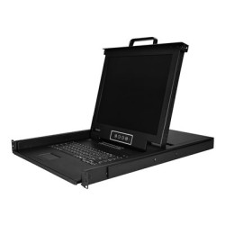 StarTech 16 Port Rackmount KVM Console w Cables - Integrated KVM Switch w 17" LCD - 1U LCD KVM Drawer 50000 MTBF - USB + VGA Support (RKCONS1716K) - KVM konzole s prepínac KVM - 16 porty - PS 2, USB - 17" - pripevnitelný na regál - 1280 x 1024 @ 60 Hz - 250 cd m? - 1000:1 - 5 ms - VGA - cerná - 1U