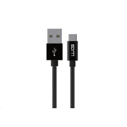 WG - Datový kabel Type-C to USB-A 3m nylon braided black 