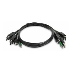 StarTech - Kabel klávesnice videa myši (KVM) - kompatibilní s TAA - USB typ A, audio jack 3,5 mm, DisplayPort (M) do USB Type B, audio jack 3,5 mm, DisplayPort (M) - 1.8 m