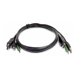 StarTech - Kabel klávesnice videa myši (KVM) - kompatibilní s TAA - USB typ A, audio jack 3,5 mm, DisplayPort (M) do USB Type B, audio jack 3,5 mm, DisplayPort (M) - 3 m