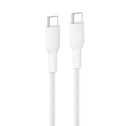 Belkin BOOST CHARGE PRO USB-C USB-C kabel 240W, 1m, bílý - odolný