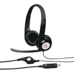 Logitech H390 Stereo USB Drát Černá