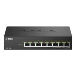 D-Link DMS-108P - Prepínac - nerízený - 8 x 10 100 1000 2.5G - desktop - PoE+ (230 W)