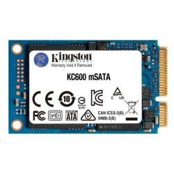 Kingston SSD 1TB (1024GB) KC600 SATA3 mSATA (R:550, W:500MB s)