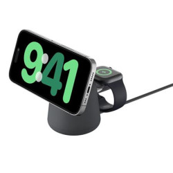 Belkin BOOST CHARGE PRO Qi2 2v1 Nabíjecí stojánek pro iPhone Apple Watch AirPods, tmavě šedý