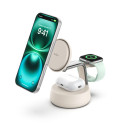 Belkin UltraCharge PRO Qi2 25W 3v1 Magnetická nabíječka pro iPhone Apple Watch AirPods, písečná
