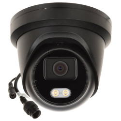 Hikvision DS-2CD2347G2-LU(BLACK)(2.8mm)(C) - 4MPix IP Turret ColorVu AcuSense kamera; LED 30m, WDR 130dB, mikrofon,černá