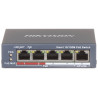 Hikvision DS-3E1105P-EI M - Smart managed switch 4x 100TX PoE + 1x 100TX uplink, 45W, Super PoE