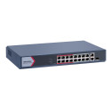 Hikvision DS-3E1318P-EI M - switch 16x 100Mb port PoE, 2x 1Gb port, napájení 100-240 VAC