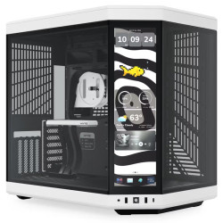 HYTE skříň Y70 Touch Infinite Panda 14,9" dotykový displej levé a přední sklo Riser PCIe 4.0 bez zdroje