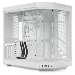 HYTE skříň Y70 Snow white levé a přední sklo Riser PCIe 4.0 bez zdroje 1x USB-C 2x USB-A
