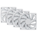 HYTE ventilátor 120mm PWM barva Snow White 1500rpm 72CFM ABS 4-pin sada 4x ventilátor