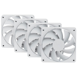 HYTE ventilátor 120mm PWM barva Snow White 1500rpm 72CFM ABS 4-pin sada 4x ventilátor