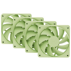HYTE ventilátor 120mm PWM barva Matcha Milk 1500rpm 72CFM ABS 4-pin sada 4x ventilátor