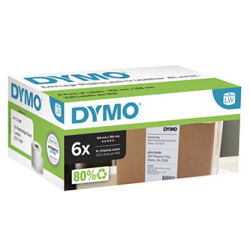 Dymo papírové štítky 159mm x 104mm, bílé, velké, 6 x 220 ks, 2238107, 6 rolí v balení, cena za balení