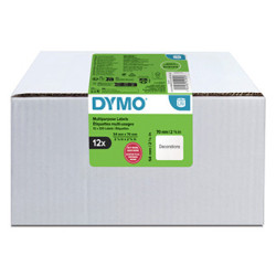 Dymo papírové štítky 70mm x 54mm, bílé, na diskety, 12 x 320 ks, 2234185, 12 rolí v balení, cena za balení