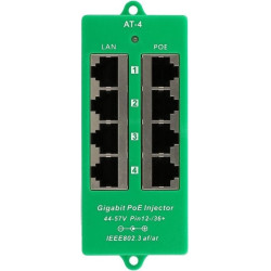MaxLink Gigabitový 4-portový PoE panel, 802.3af at
