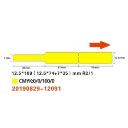 Niimbot štítky na kabely RXL 12,5x109mm 60ks Yellow pro D11 a D110