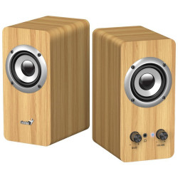Genius SP-HF400 Reproduktory, 2.0, 10W, 3,5mm jack, dřevěné, světlé dřevo