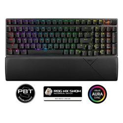 ASUS KB ROG STRIX SCOPE II 96 WIRELESS (ROG SNOW PBT), mechanická, bezdrátová, BT, USB-A, US