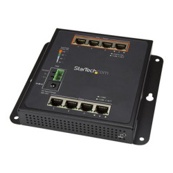 Startech Industrial 8 Port Gigabit PoE Switch, 4 x PoE+ 30W, Power Over Ethernet, Hardened GbE Layer L2 Managed Switch, Rugged High Power Gigabit Network Switch IP-30 -40C to +75C - Managed Network Switch (IES81GPOEW) - Prepínac - rízený - 4 x 10 100 1000 + 4 x 10 100 1000 (PoE+) - pro pripevnení na zed - PoE+ (120 W) - napájení DC