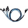 ARECA int. SlimlineSAS x8 SFF-8654 straight to 8x SATA cable, 1m