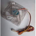 EUROCASE ventilátor 80mm, 12V 0,15A, prosvětlený RGB (3-pin)