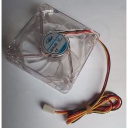 EUROCASE ventilátor 80mm, 12V 0,15A, prosvětlený RGB (3-pin)