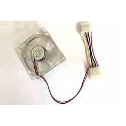 EUROCASE ventilátor 80mm, 12V 0,14A, prosvětlený RGB (molex)