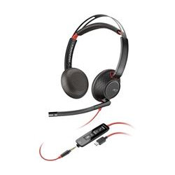 Poly Blackwire 5220 náhlavní souprava, 3.5 mm jack + USB-C A adaptér, stereo
