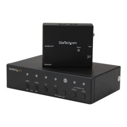 Startech Multi-Input HDBaseT Extender with Built-in Switch - DisplayPort VGA and HDMI Over CAT5e or CAT6 - Up to 4K - up to 230 ft (STDHVHDBT) - Video audio nástavec - HDMI - pres CAT 5e 6 - až 70 m