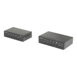 Startech Multi-Input HDBaseT Extender Kit - Built-In Switch and Video Scaler - DisplayPort HDMI and VGA Over CAT6 or CAT5e (ST121HDBTSC) - Video audio infrared network extender - HDMI, DisplayPort, HDBaseT, VGA - pres CAT 6 - až 70 m - kompatibilní s TAA