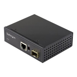 Startech Industrial Fiber to Ethernet Media Converter, 1Gbps SFP to RJ45 Cat6, Singlemode Multimode Optical Fiber to Copper Gigabit Eternet Network, 12-56V DC, IP-30 -40 to +75C - Fiber Media Converter (IMC1GSFP) - Konvertor médií s optickými vlákny - 1GbE - 1000Base-SX, 1000Base-T - RJ-45 SFP (mini-GBIC)
