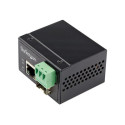 Startech Industrial Fiber to Ethernet Media Converter, 100Mbps SFP to RJ45 Cat6, Singlemode Multimode Optical Fiber to Copper Network, 12-56V DC, IP-30 -40 to +75C, Fiber to Ethernet - SFP to RJ45 Converter (IMC100MSFP) - Konvertor médií s optickými vlákny - 100Mb LAN - 100Base-FX, 100Base-TX - RJ-45 SFP (mini-GBIC)