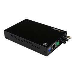 Startech 10 100 Mbps Ethernet to Fiber Optic Media Converter - Steel - Chassis Mount - ST Multimode - 1310nm - 2km (ET90110ST2) - Konvertor médií s optickými vlákny - 100Mb LAN - 10Base-T, 100Base-FX, 100Base-TX - RJ-45 ST nekolik režimu - až 2 km - 1310 nm - pro P N: ETCHS2U, SVA12M2NEUA, SVA12M5NA