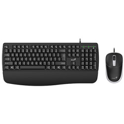Genius KM-123 sada klávesnice drátová (USB) CZ SK, černá s optickou myší