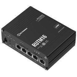 Teltonika RUTM16 průmyslový router 4x LAN, 1x WAN, LTE Telit global, Dual SIM + eSIM, WiFi 5
