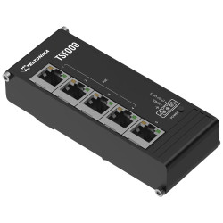 Teltonika TSF000 průmyslový switch, 5x 10 100, 4x PoE+, bez zdroje