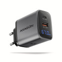 AXAGON ACU-PQ67D GaN nabíječka do sítě 67W, USB-A + USB-C, PD3.0 PPS QC4+ SFC2.0 Apple, LCD display