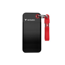 VERBATIM Pocket SSD 512GB, USB-C 3.2 Gen 2, černá červená